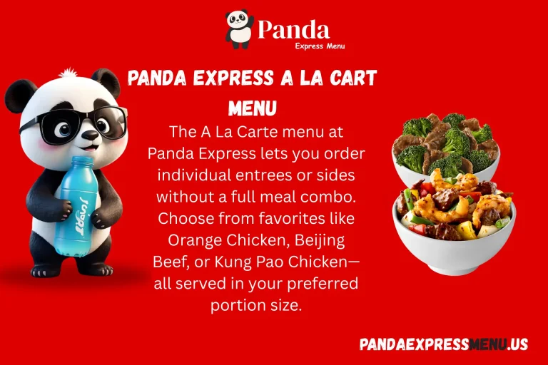 Panda Express A La Cart Menu